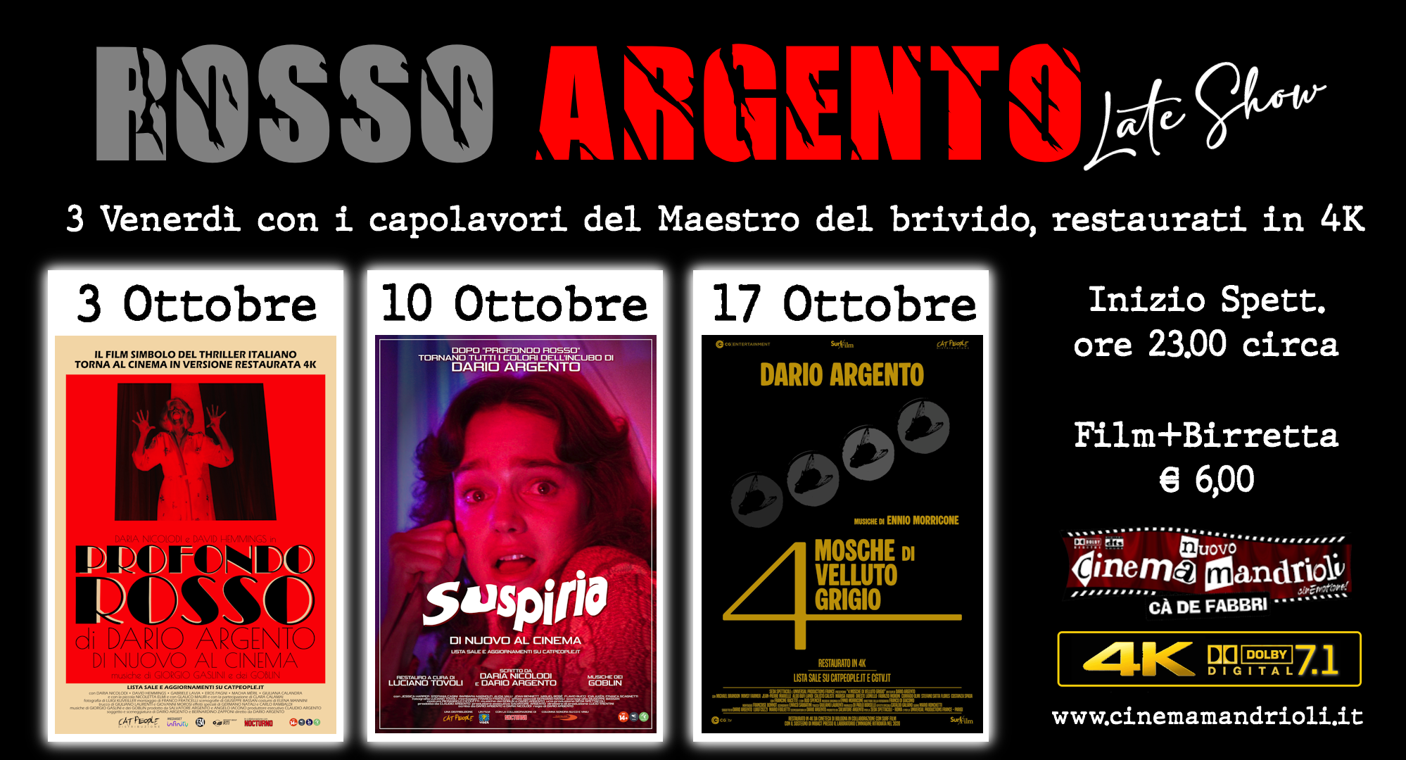 Rassegna ROSSO ARGENTO Late Show